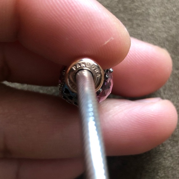 NWOT Pandora Bracelet Open Bangle Charm & Stoppers - Picture 10 of 10